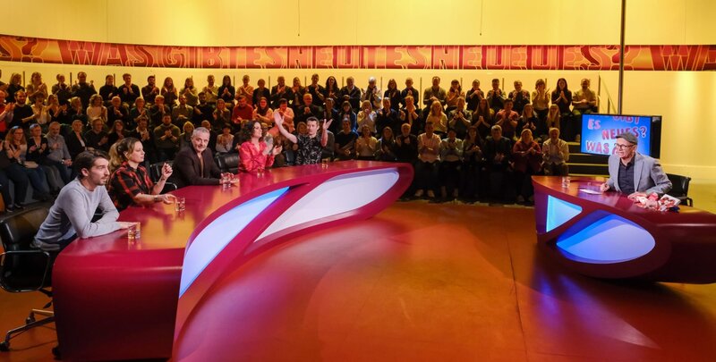 Clemens Maria Schreiner, Katharina Straßer, Thomas Maurer, Antonia Stabinger, Omar Sarsam, Oliver Baier. – Bild: ORF/​Günther Pichlkostner