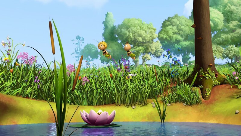 Maja und Willi suchen die Frösche. – Bild: ZDF/​Studio100 Animation