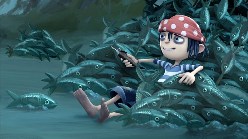 Jim verspeist am liebsten Sardinen. – Bild: WDR/​Cyber Group Studios /​ France Télévisions /​ Blue Spirit Studios /​ Sofitvcine 4