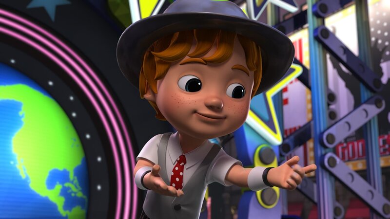 Trevor begrüßt das Publikum. – Bild: KiKA/​FunnyFlux/​QianQi/​EBS/​CJ E&M