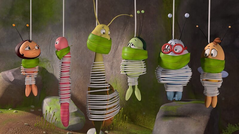 Alle Wiesenfreunde sind Theklas Gefangene. – Bild: ZDF/​Studio100 Animation