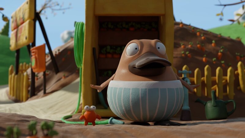 Nö-Nö und Karli Krebs bei den Beeten – Bild: hr/​Miam/​Autour de minuit