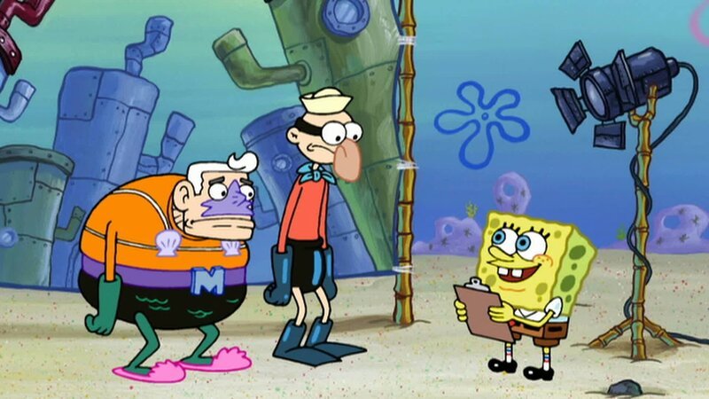 L-R: Mermaid Man, Barnacle Boy, SpongeBob – Bild: ANNÉE Viacom International Inc. Tous droits réservés. Nickelodeon, Bob l’éponge et tous les autres titres, logos et personnages qui y sont associés sont des marques de commerce de Viacom International inc. Créé par Stephen Hillenburg.