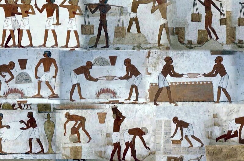 Für den Bau mit Ziegelsteinen waren keine besonders qualifizierten Arbeitskräfte nötig. Schon im alten Mesopotamien wurden Sklaven für das Errichten von gigantischen Bauten eingesetzt. – Bild: Les Films d’Ici