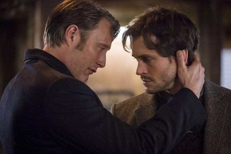 Nachdem Will (Hugh Dancy, r.) vorgibt, alle Anschuldigungen Hannibal (Mads Mikkelsen,l.) gegenüber fallengelassen zu haben, beginnen beide ihre Therapiesitzungen erneut … – Bild: NBCUniversal Media, LLC /​ Brooke Palmer