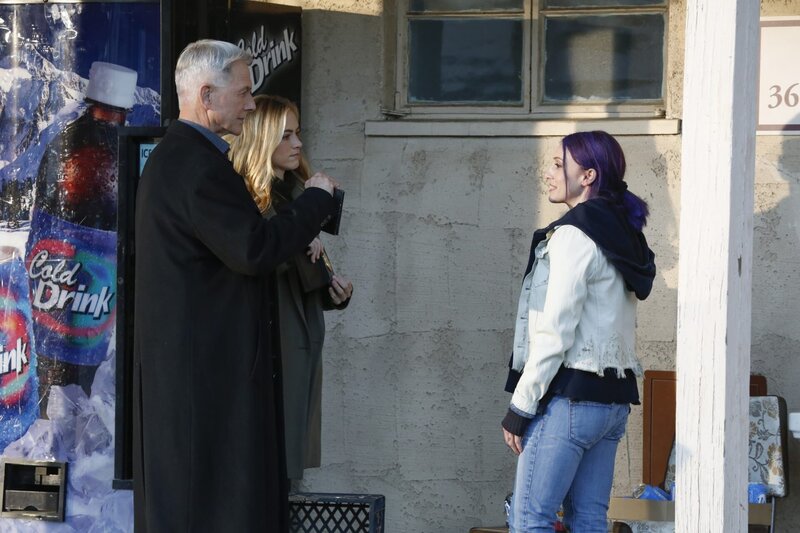 Was geschah vor 15 Jahren in McGees jetzigem Apartment? Gibbs (Mark Harmon, l.) und Bishop (Emily Wickersham, 2.v.l.) ermitteln und machen schon bald eine grausige Entdeckung, die McGee wohl nicht mehr ruhig schlafen lassen wird … – Bild: CBS Broadcasting Inc. /​ Cliff Lipson