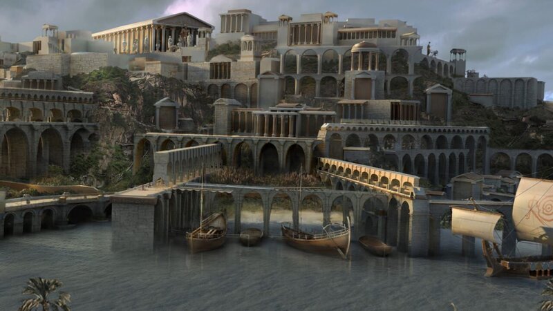 CGI-Bild – Stadt Atlantis. – Bild: National Geographic