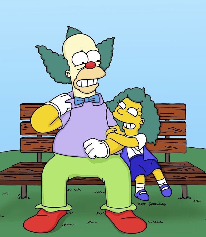Krusty (l.) hat erst vor kurzem erfahren, dass Sophie (r.) seine Tochter ist. Er versucht, sich mit ihr anzufreunden. – Bild: Twentieth Century Fox Film Corporation