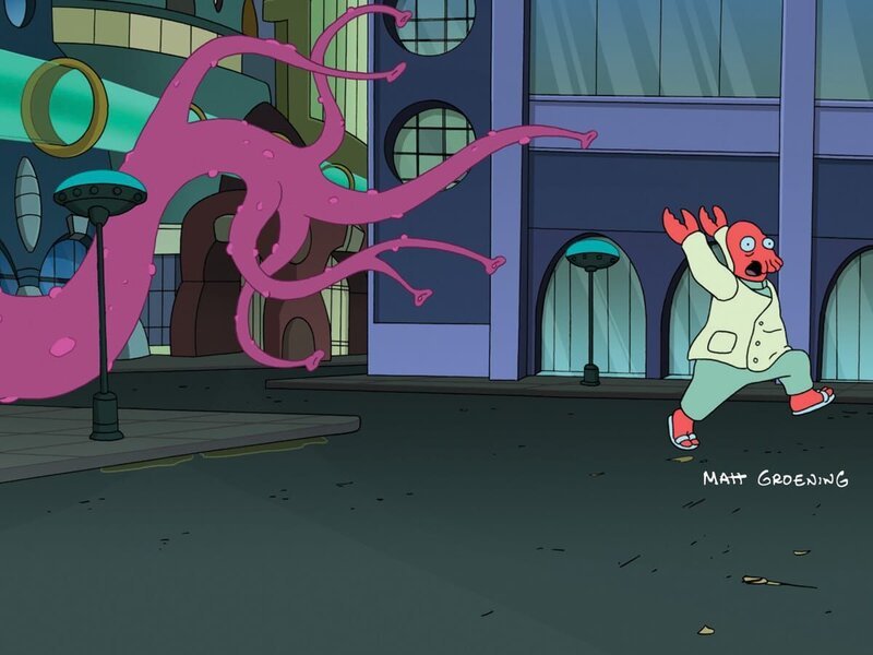 Die Anomalie sorgt für allerlei Chaos in Neu New York, was Zoidberg am eigenen Leib spüren muss … – Bild: 2008 Twentieth Century Fox Film Corporation. All rights reserved. Lizenzbild frei