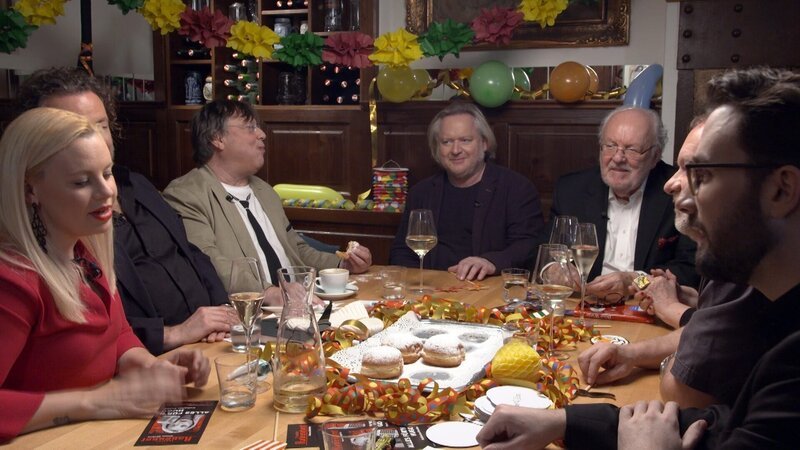 Katharina Straßer, Herbert Haider, Joesi Prokopetz, Gregor Seberg, Felix Dvorak, Reinhard Nowak, Peter Fässlacher. – Bild: ORF/​ORF III/​Aschauer