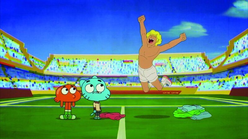 Gumball (Mitte) und Darwin (l.) haben sich wacker geschlagen (Carlton, r.) – Bild: CARTOON NETWORK
