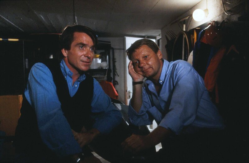Von links: Heinl (Elmar Wepper) und Simon Eschenbeck (Frithjof Viereck). – Bild: BR/​Neue Münchner Fernsehproduktion