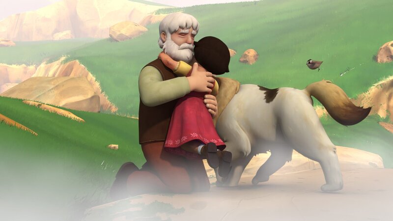 Großvater konnte Heidi im letzten Augenblick retten. – Bild: ZDF/​Studio 100 Animation/​Heidi Productions Pty. Limited