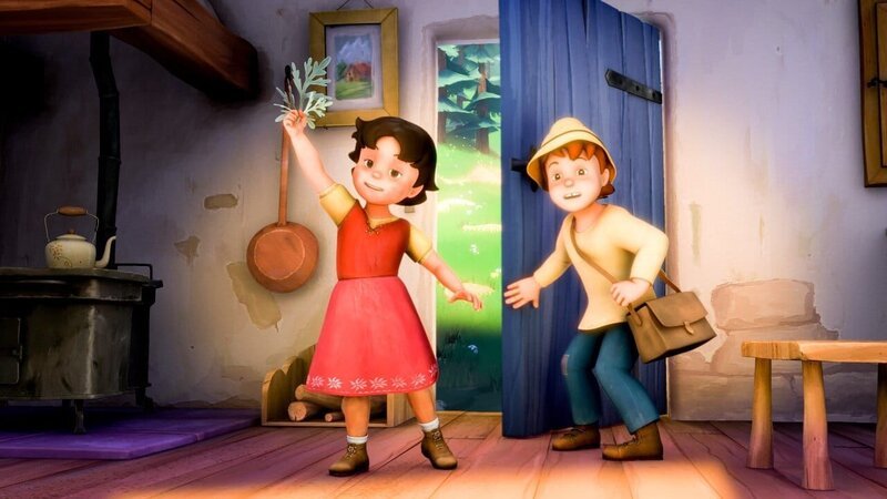 „Heidi 3D“, „Heidi rettet ein Vögelchen.“ Heidi hat einen verwundeten Vogel gefunden. Großvater erklärt Heidi, dass der Vogel nicht mehr zu retten ist. Als sie Peter um Hilfe bitten will, ist dieser nicht auffindbar. Er hält sich wie jeden Sonntag an einem geheimen Ort auf. Und so muss Peters blinde Großmutter Heidi mit Rat und Tat zur Seite stehen. Auf der Suche nach einem bestimmten Heilkraut für den Vogel gerät Heidi in Gefahr. Doch Peter ist zur Stelle und befreit Heidi aus ihrer misslichen Lage. Gemeinsam finden sie das Heilkraut, mit dem das Vöglein in letzter Minute gerettet werden kann. Die beiden beschließen, Heidis Sturz zu verschweigen, und so entwickelt sich aus ihren gemeinsamen Erlebnissen zusehends eine enge Freundschaft – nur dadurch getrübt, dass Peter seinen geheimen Ort selbst Heidi nicht preisgibt. – Bild: KiKA