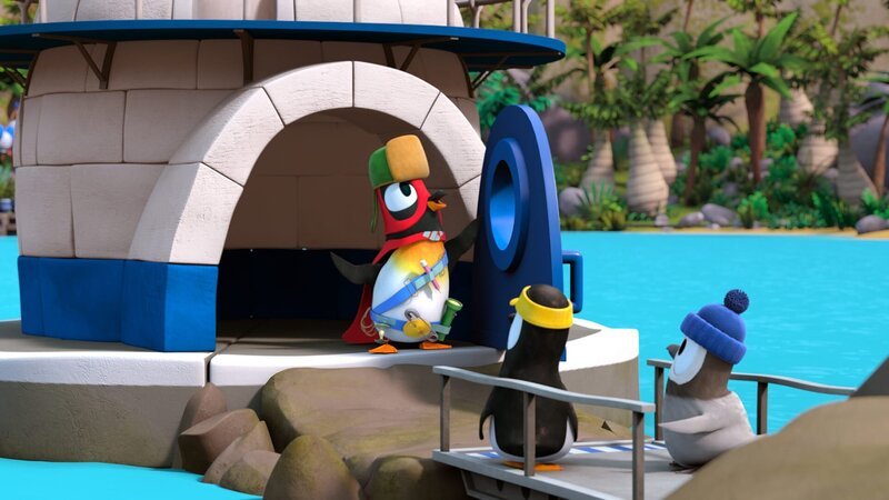 Pinguin Jonathan spielt den Superhelden ‚Phantomfrack‘. – Bild: ZDF/​Gaumont Animation/​PP Animation III Inc.