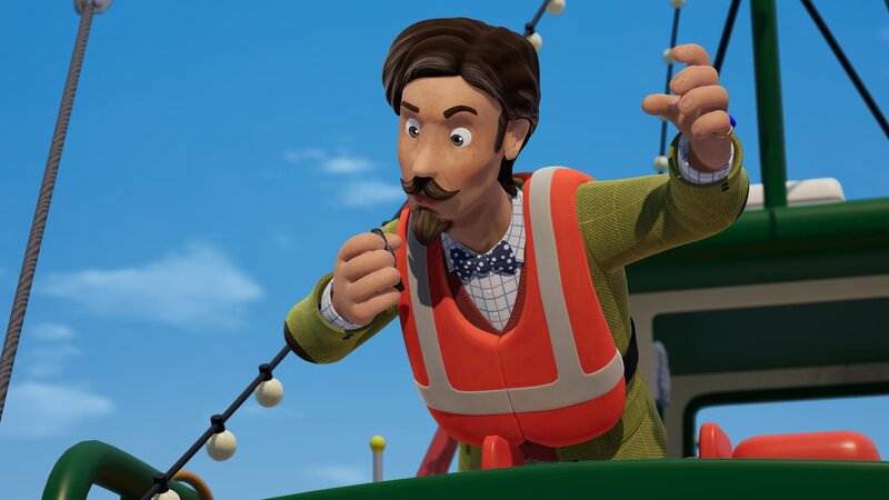 Professor Pickles hält Ausschau nach der sagenumwobenen Schiffskanone. – Bild: KiKA/​Prism Art & Design Limited