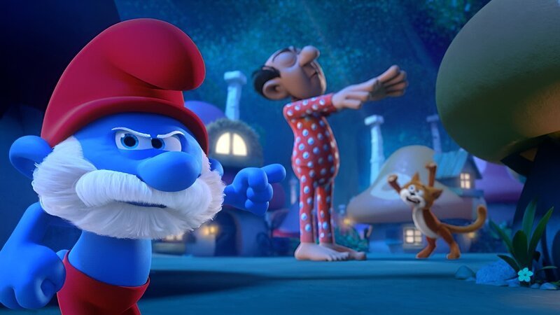 Gargamel schlafwandelt – und gerät dabei mitten ins Schlumpfdorf. – Bild: KiKA/​Peyo Productions, Dupuis Édition & Audiovisuell