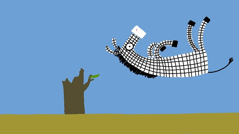 Das Zebra kommt vom Regen in die Traufe. – Bild: KiKA/​SWR/​Film Bilder/​Julia Ocker