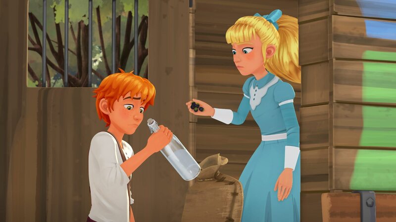 Tom und Becky finden heraus, was es mit Mr. Finns Wunderelexier auf sich hat. – Bild: HR/​2019 Cyber Group