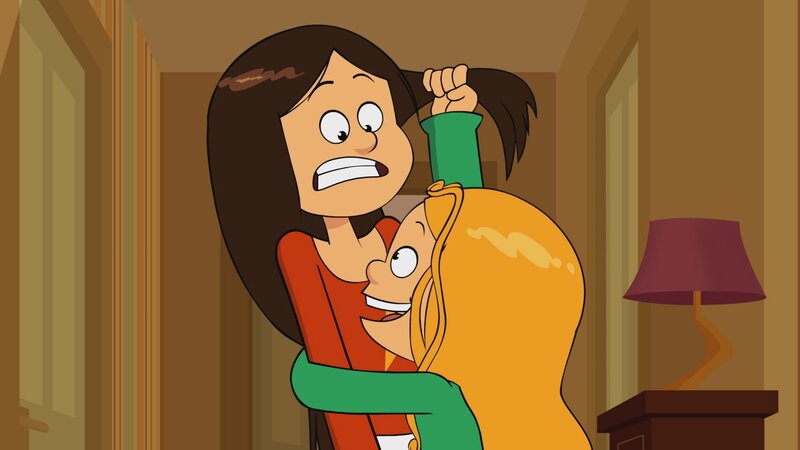 Nun hat Wendy Kopfläuse und Marine will sich um jeden Preis anstecken. – Bild: NDR/​Bamboo Production/​Samka Productions