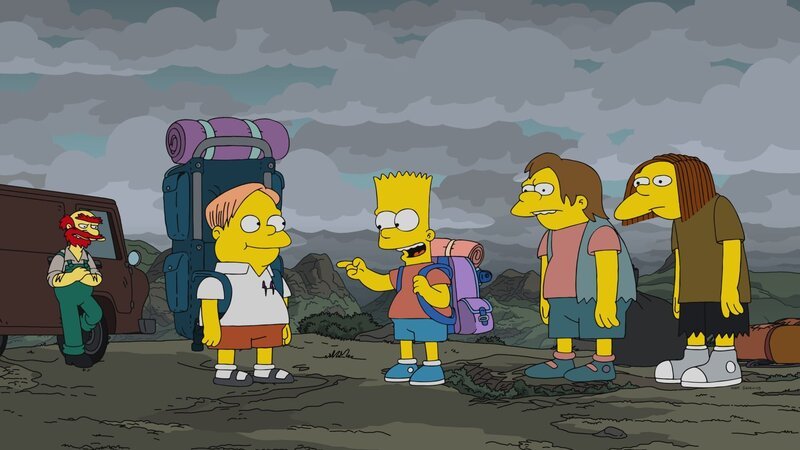 (v.l.n.r.) Hausmeister Willie; Martin; Bart; Nelson: Dolph – Bild: 20th Television