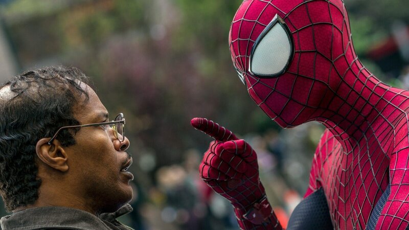 Jamie Foxx and Andrew Garfield as Spider-Man star in Columbia Pictures’ „The Amazing Spider-Man,“ also Emma Stone. – Bild: Columbia Pictures Industries, Inc. Jamie Foxx and Andrew Garfield as Spider-Man star in Columbia Pictures’ „The Amazing Spider-Man,“ also Emma Stone. – Bild: Columbia Pictures Industries, Inc.