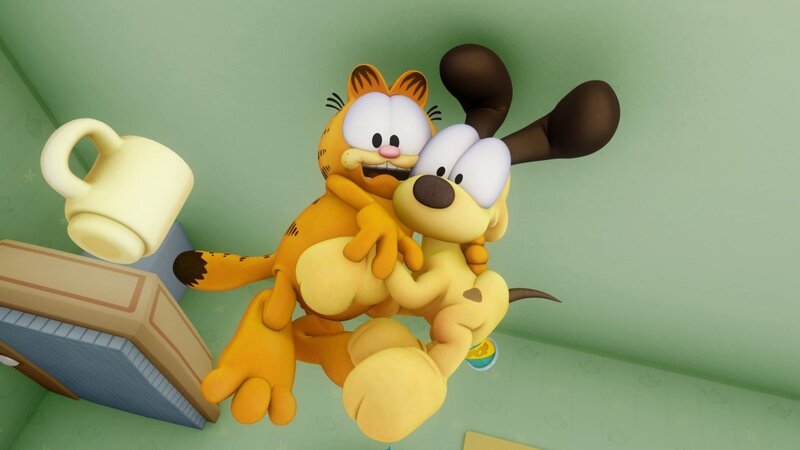 Ein Außerirdischer verirrt sich auf die Erde, wobei er die Schwerkraft in Jons Haus außer Kraft setzt. – Bild: HR/​DARGAUD MEDIA