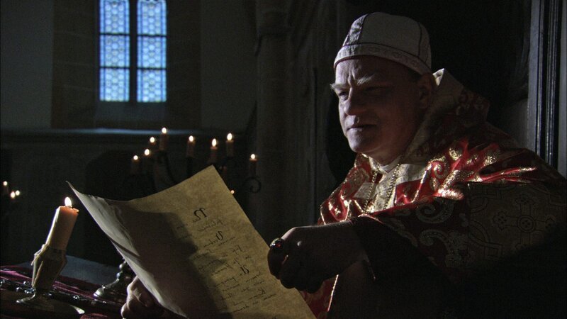 1227 spricht Papst Gregor IX. den Kirchenbann über Friedrich aus. Dieser weigerte sich standhaft, einen Kreuzzeug ins Heilige Land zu unternehmen. – Bild: ZDF/​Torbjörn Karvang