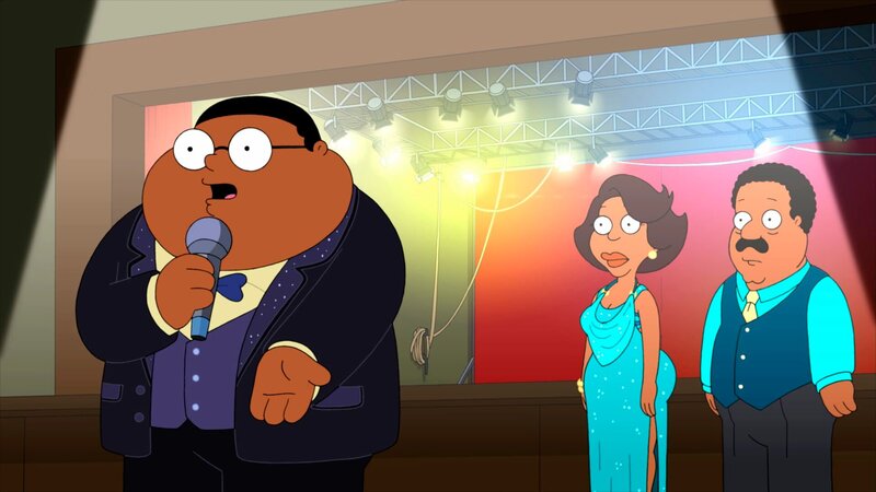 (v.l.n.r.) Cleveland Brown Jr.; Donna Tubbs-Brown; Cleveland Brown. – Bild: Paramount /​ FOX