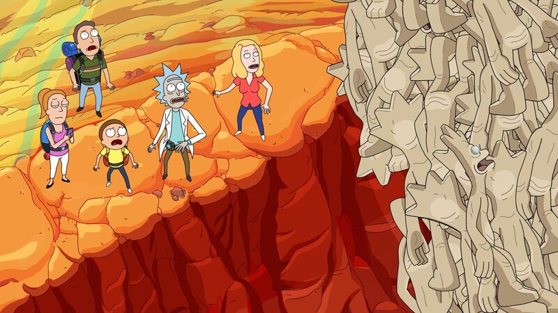 L-R: Summer, Jerry, Morty, Rick, Beth – Bild: Paramount