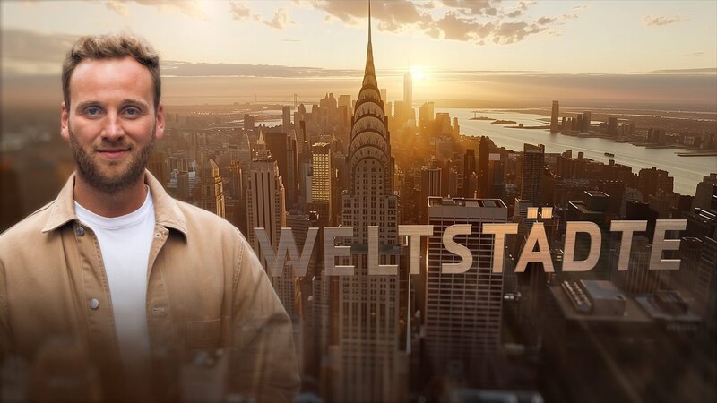 Die Weltstadt, die niemals schläft. Psychologe Leon Windscheid erkundet für „Terra X“ die Seele und Geschichte der atemberaubenden Metropole New York. – Bild: ZDF und Florian Breier /​ [M] Holger Neuhäuser