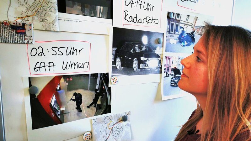 Ermittlerin Sabine W. ist Automatensprengern auf der Spur. – Bild: ZDF und Robert Heller