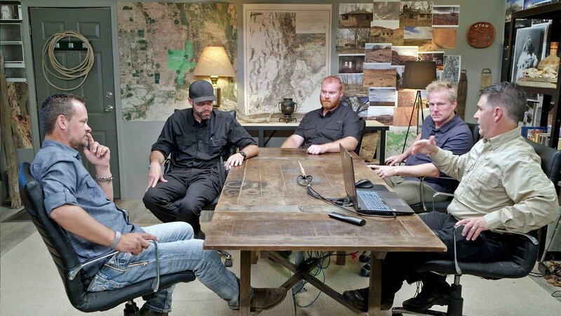 L-R: Thomas Winterton, Bryant ‚Dragon‘ Arnold , Kaleb Bench, Travis Taylor, Erik Bard. – Bild: THE HISTORY CHANNEL /​ Prometheus Entertainment