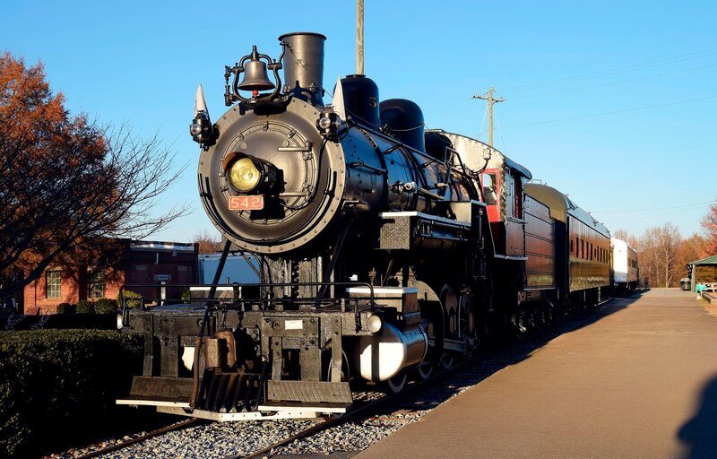 Dampflok im Transportation Museum in Spencer, North Carolina. – Bild: SWR