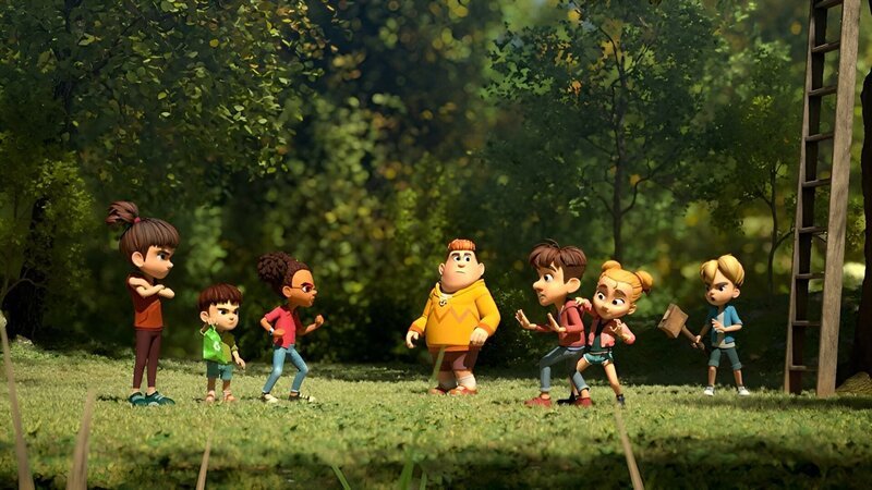 Es kommt zum Showdown am Baumhaus, das Maries Bande mit Hilfe von Raphael gekapert hat. – Bild: ZDF/​La Station Animation