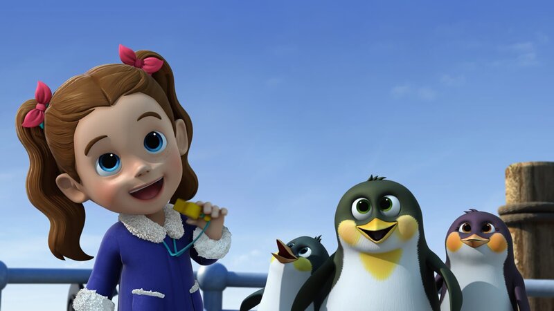 Ella will drei verirrte Pinguine zurück nach Hause bringen. – Bild: KiKA/​FunnyFlux/​QianQi/​EBS/​CJ E&M