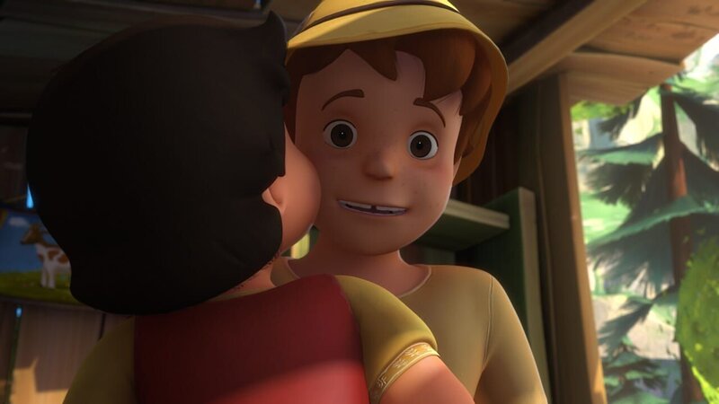 Heidi und Peter sind überglücklich wieder im Baumhaus – Bild: ZDF und Studio 100 Animation/​Heidi Productions Pty. Limited