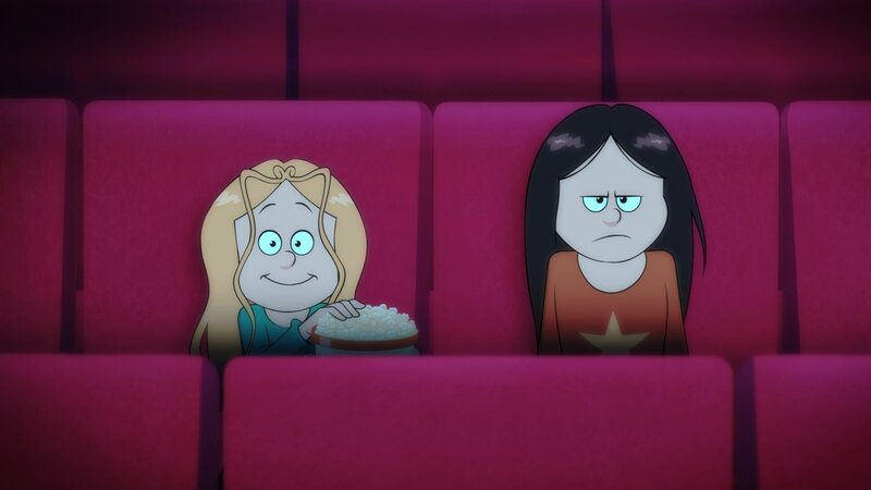 Weil Wendy Puduk versteckt hat, muss sie zur Strafe mit Marine ins Kino begleiten. – Bild: NDR/​Bamboo Production/​Samka Productions