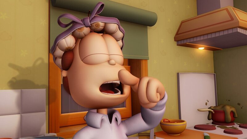 Jon scheint eine Katzenallergie zu entwickeln und sucht Hilfe. – Bild: HR/​DARGAUD MEDIA