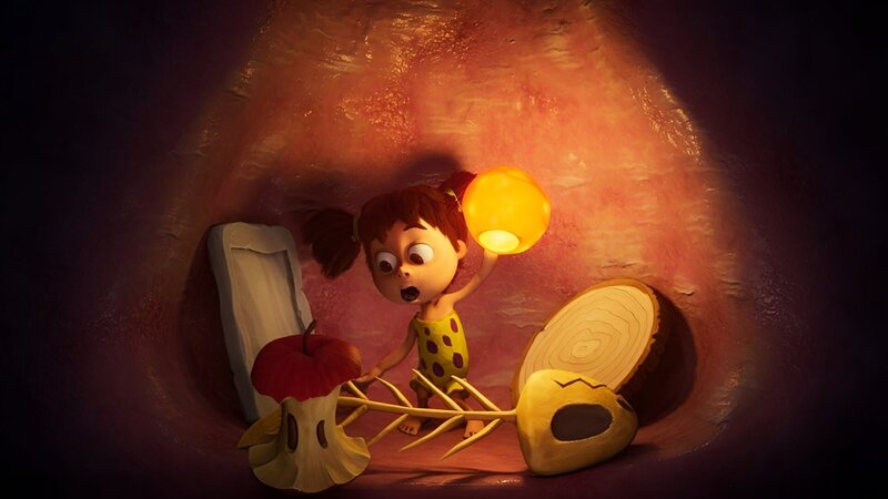 Lucy findet es ziemlich cool in Rexies Bauch. – Bild: ZDF/​2024 M.A.R.K.13/​TRIKK17/​Fabrique d’image