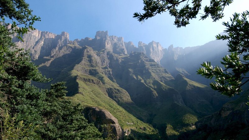 Universum: „Im Bann der Drachenberge“, Ein Portrait des höchsten Gebirges im südlichen Afrika. Die Drakensberge sind ein südafrikanischer Nationalpark und Weltnatur- und -kulturerbe. Die Hauptdarsteller des Films sind ein Trupp von Pavianen und eine Familie von Elen-Antilopen. Beide Arten ziehen mit den Jahreszeiten und dem verfügbaren Nahrungsangebot Jahr für Jahr aus den Ebenen am Fuß der Drakensberge hinauf in die Gipfelregion, wo sie Kälte, Stürme und heftige Unwetter erwarten. Der Film wird im Speziellen ein Elen-Kalb ein Jahr lang auf seinem Weg durch die Bergwelt und beim Heranwachsen begleiten – Bild: ZDF und ORF/African Wildlife Film Universum: „Im Bann der Drachenberge“, Ein Portrait des höchsten Gebirges im südlichen Afrika. Die Drakensberge sind ein südafrikanischer Nationalpark und Weltnatur- und -kulturerbe. Die Hauptdarsteller des Films sind ein Trupp von Pavianen und eine Familie von Elen-Antilopen. Beide Arten ziehen mit den Jahreszeiten und dem verfügbaren Nahrungsangebot Jahr für Jahr aus den Ebenen am Fuß der Drakensberge hinauf in die Gipfelregion, wo sie Kälte, Stürme und heftige Unwetter erwarten. Der Film wird im Speziellen ein Elen-Kalb ein Jahr lang auf seinem Weg durch die Bergwelt und beim Heranwachsen begleiten – Bild: ZDF und ORF/African Wildlife Film