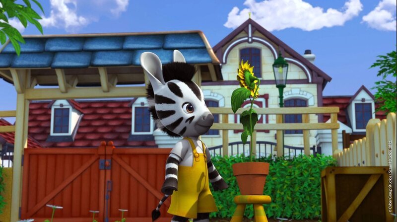 Das neugierige Zebra Zeo liebt es, die Dinge des Alltags zu entdecken. – Bild: CYBER GROUP STUDIOS – SCRAWL STUDIOS