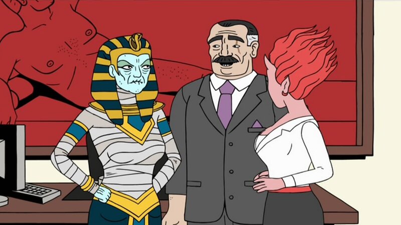 v.li.: Francis Grimes’ Mutter, Francis, Callie – Bild: Comedy Central