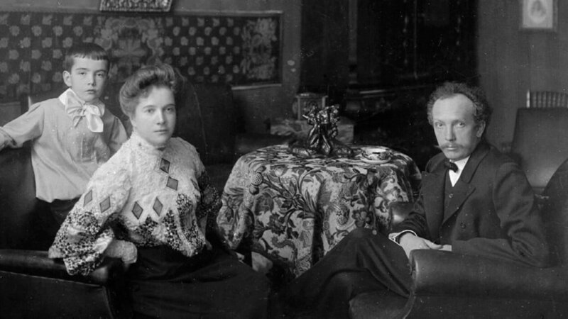Sternstunde Musik Richard Strauss – Der Schattenmann Richard Strauss mit seiner Frau Pauline de Ahna und Sohn Franz – Bild: SRF/​Richard-Strauss-Institut