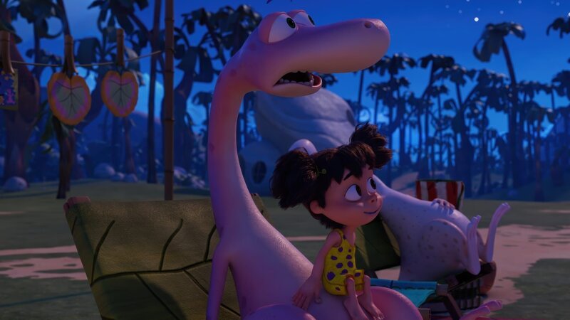 Der Anblick des Mammut-Mondes versetzt Minus Drei und Lucy in großes Erstaunen. – Bild: ZDF
