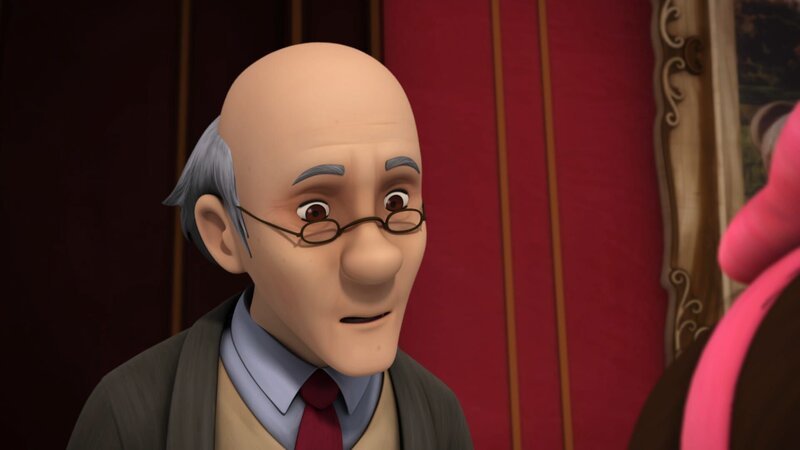 Herr Bahner spricht mit Heidi. – Bild: ZDF/​Studio 100 Animation/​Heidi Productions Pty. Limited