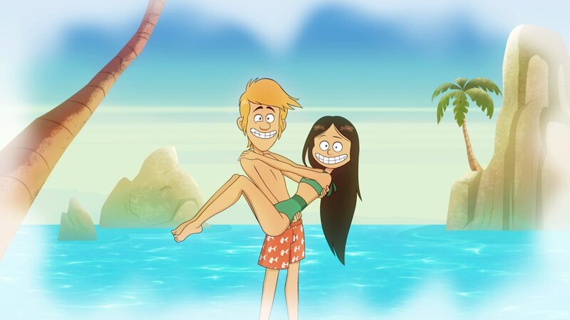 Max und Wendy wollen eine Reise auf die Bahamas gewinnen. – Bild: NDR/​Bamboo Production/​Samka Productions