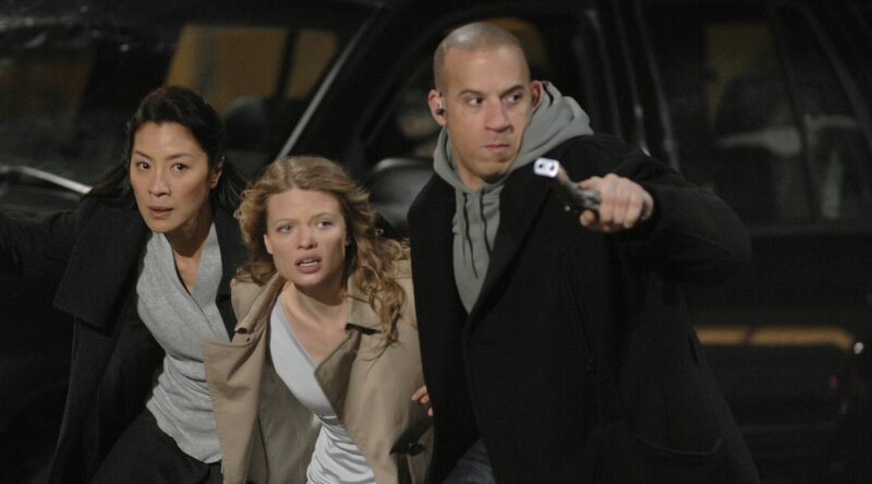 L-R: Sister Rebeka (Michelle Yeoh), Aurora (Mélanie Thierry), Toorop (Vin Diesel) – Bild: 2008 BABYLON A.D SAS /​ BABYLON FILMS LIMITED /​ STUDIOCANAL /​ M6 FILMS