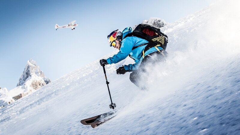 Andrzej Bargiel während einer Trainingseinheit in La Grave, Frankreich – Bild: Red Bull Media House/​ServusTV