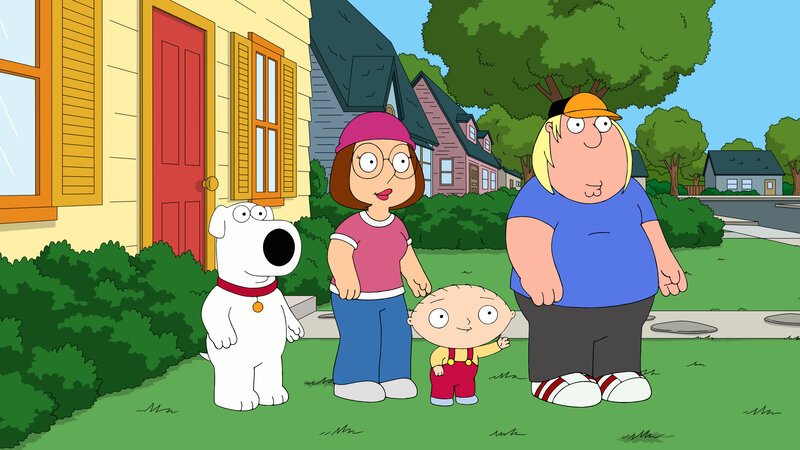 (v.l.n.r.) Brian Griffin; Meg Griffin; Stewie Griffin; Chris Griffin – Bild: Fox and its related entities